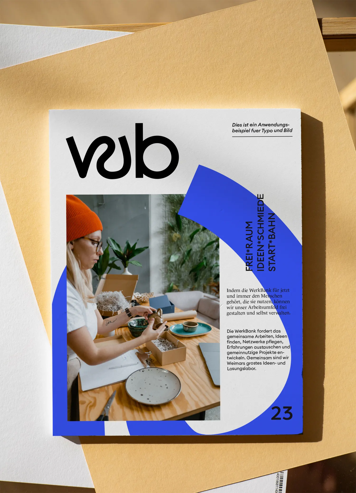 Werkbank magazine cover in the blue colour variant
