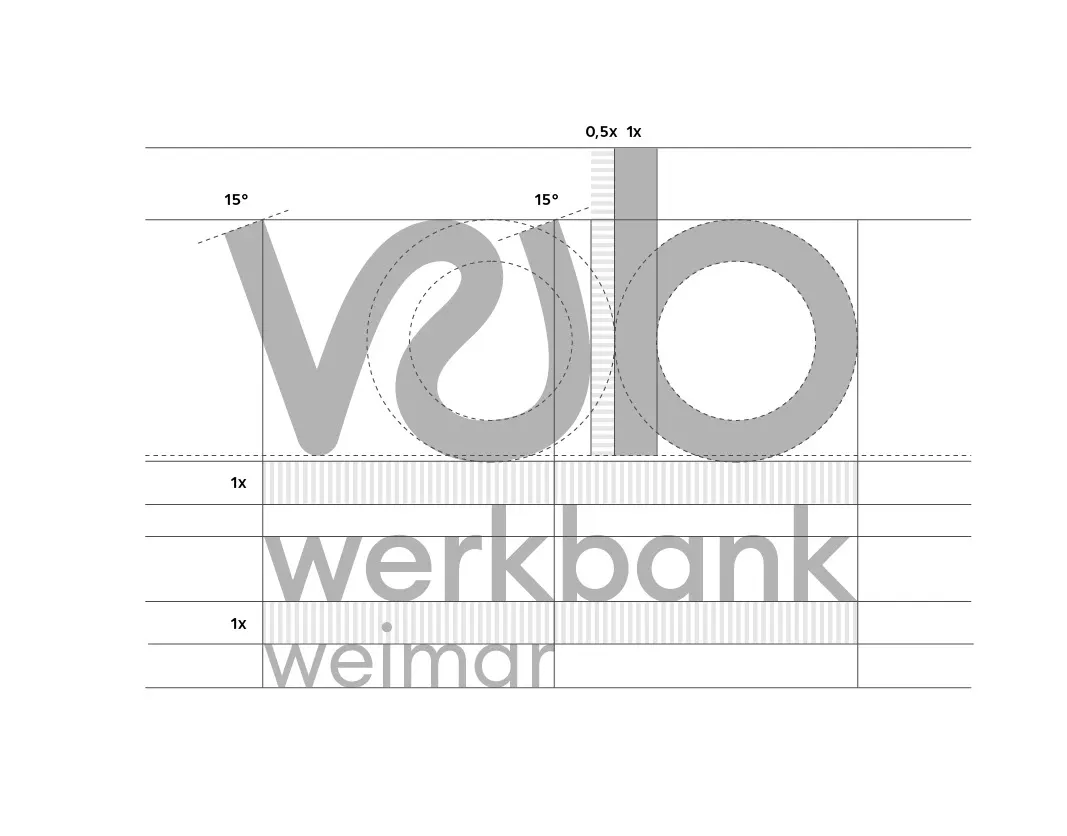 Construction grid of the “werkbank weimar” logo